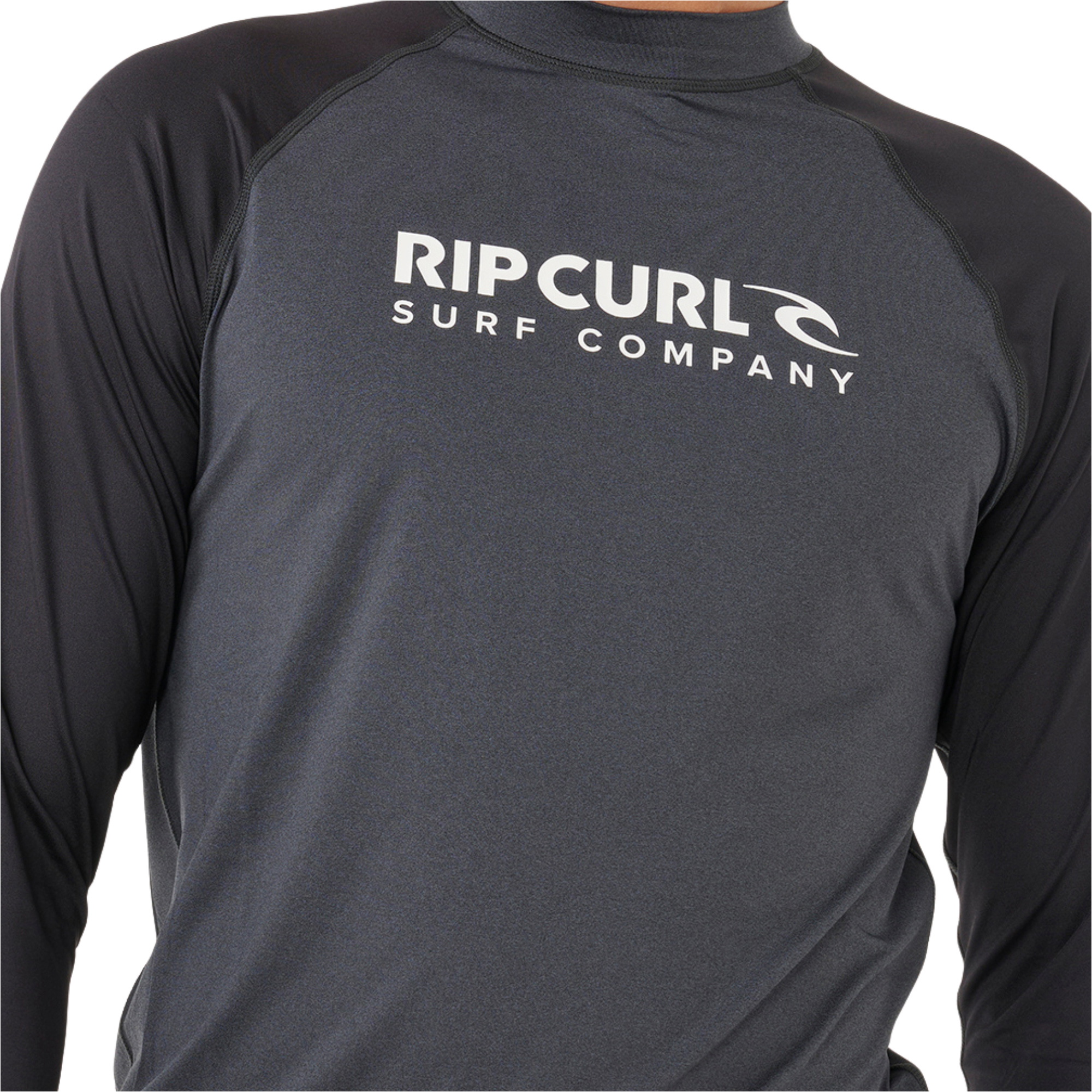 2026 Rip Curl Mens Shock UPF Long Sleeve Rash Vest 16GMRV - Black Marle